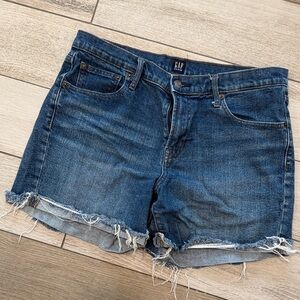 GAP Women's Distressed Blue Jean Shorts